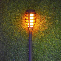 Luminária Holofote Para Jardim Torch Led com Painel Solar