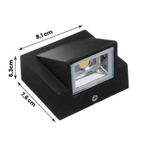 Luminária para Área Externa em Alumínio Preto 5W